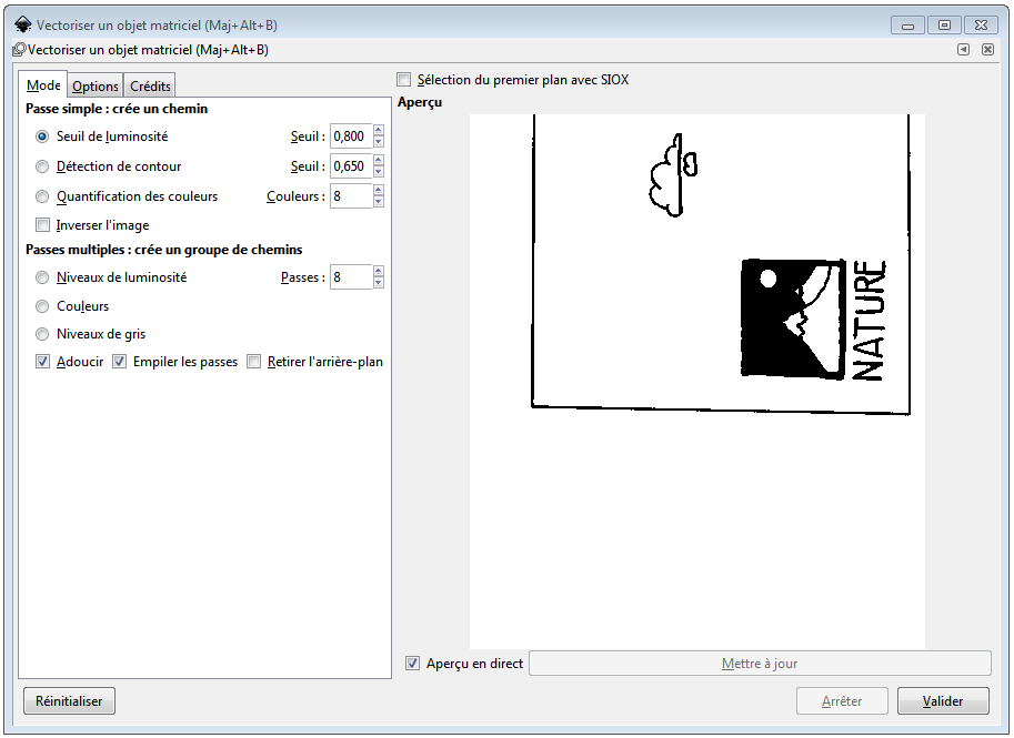 --vectorisation seuil de luminosité--